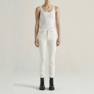 Edwin Bree Mid Rise Straight Crop Jean NWT Size 24 Optic White
